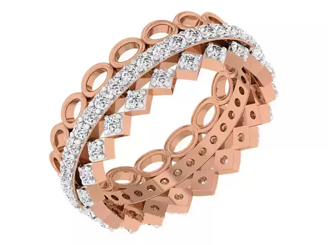 Women band ring 3dm stl render detail 3D print model
