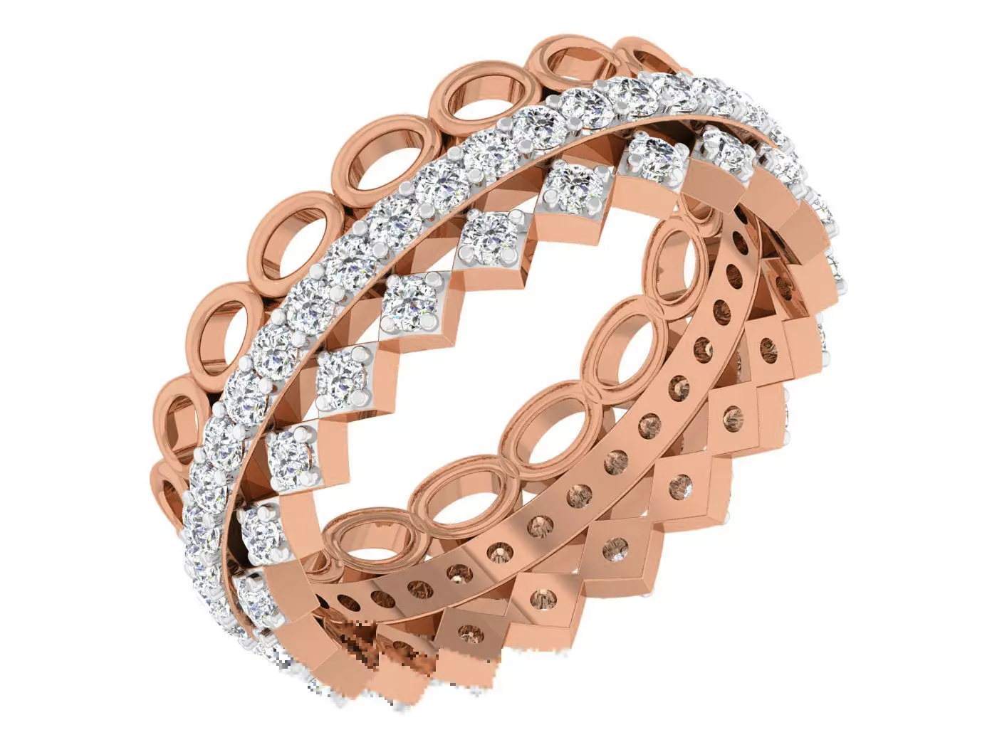 Women band ring 3dm stl render detail 3D print model_0