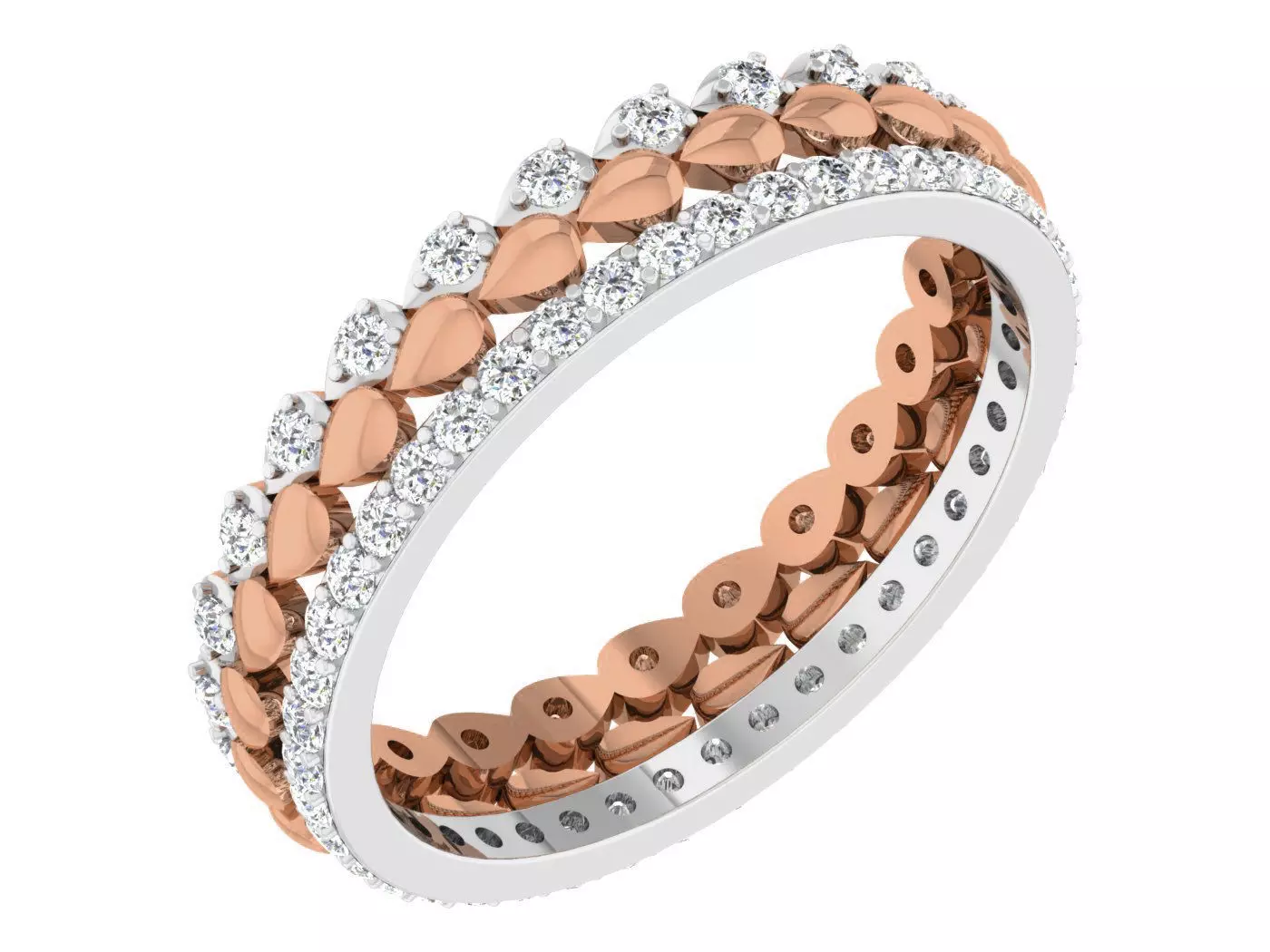 Women band ring 3dm stl render detail 3D print model_0