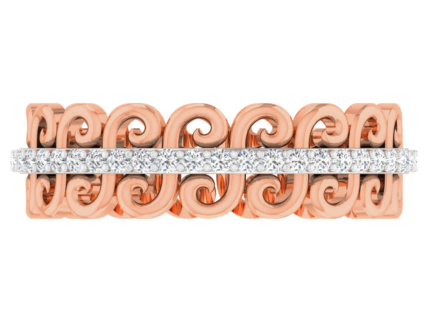 Women band ring 3dm stl render detail 3D print model_3