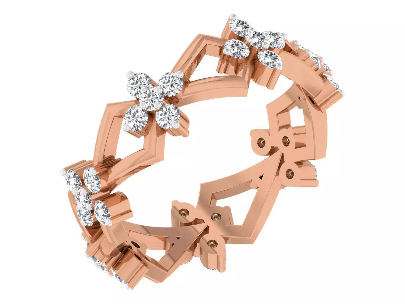 Women band ring 3dm stl render detail 3D print model_0