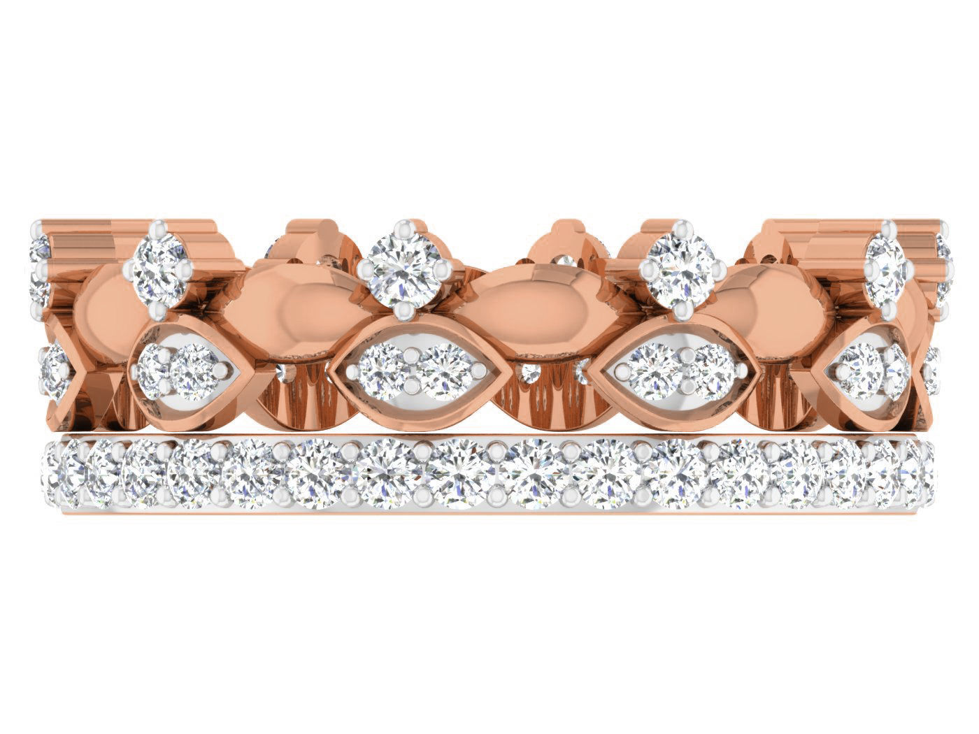 Women band ring 3dm stl render detail 3D print model_3