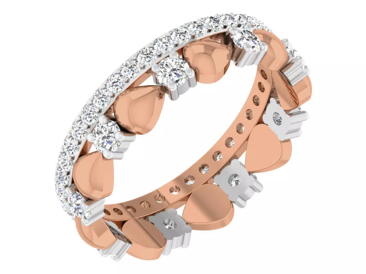 Women band ring 3dm stl render detail 3D print model_0