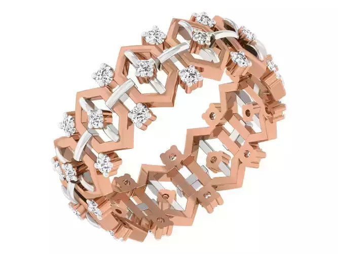 Women band ring 3dm stl render detail