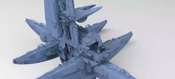 Wraith Interceptor architecture Mothership 4 3D model