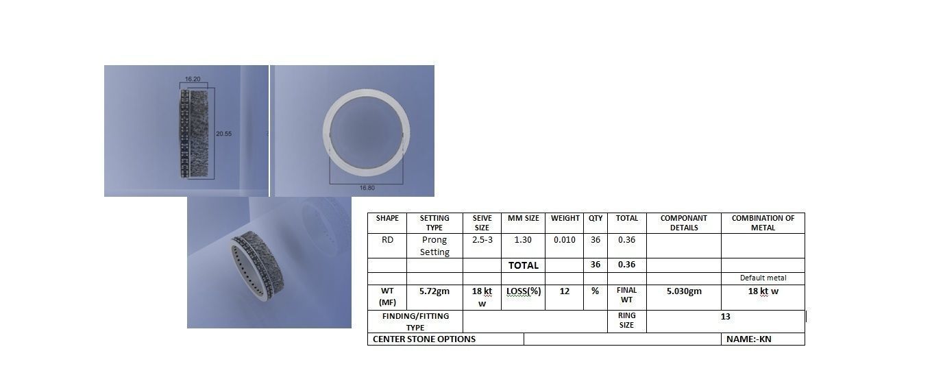 Women band ring 3dm stl render detail 3D print model_4