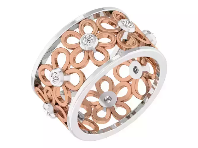 Women band ring 3dm stl render detail