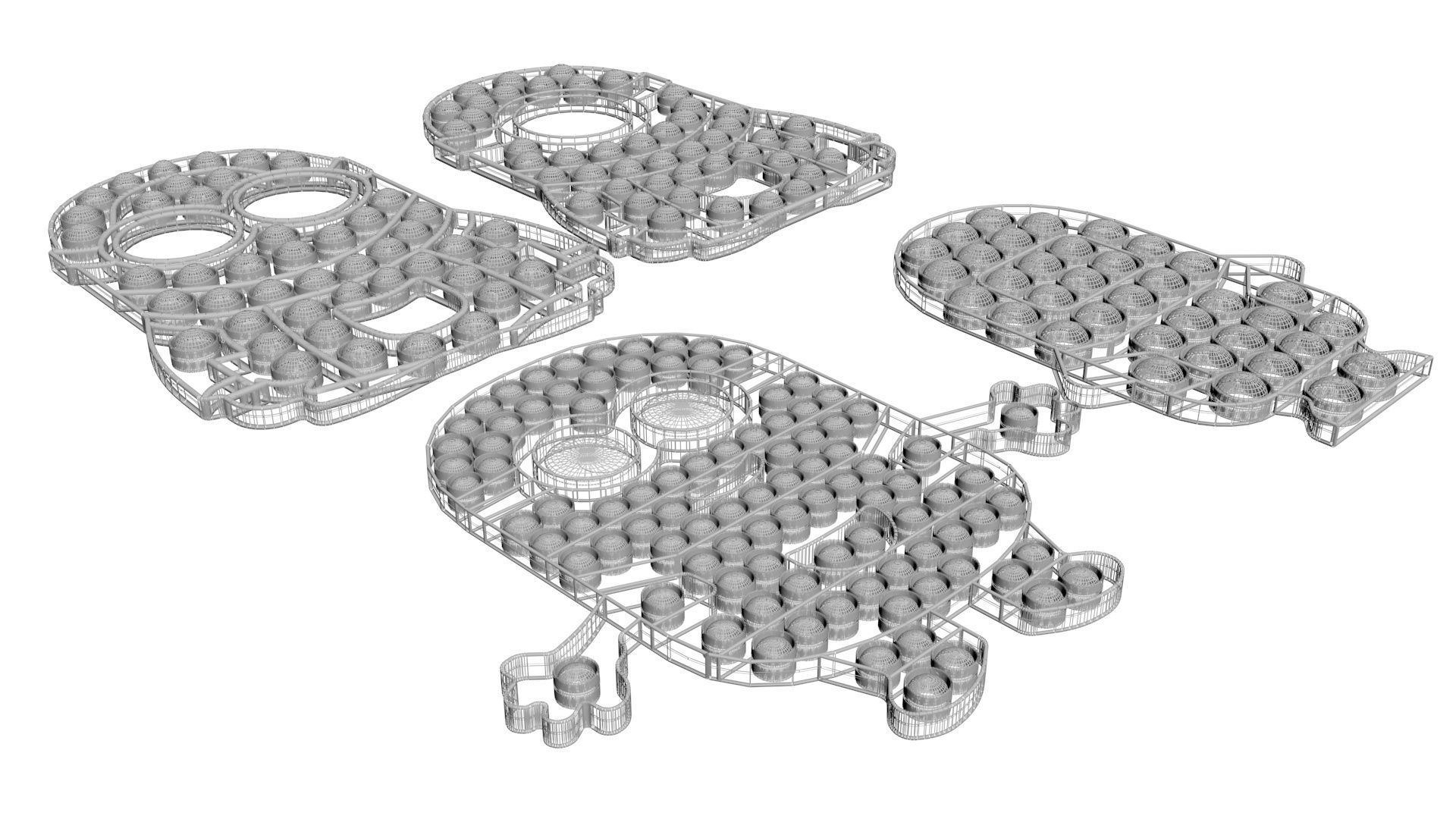 Minion Pop It Fidget Toys Set 3D model_10