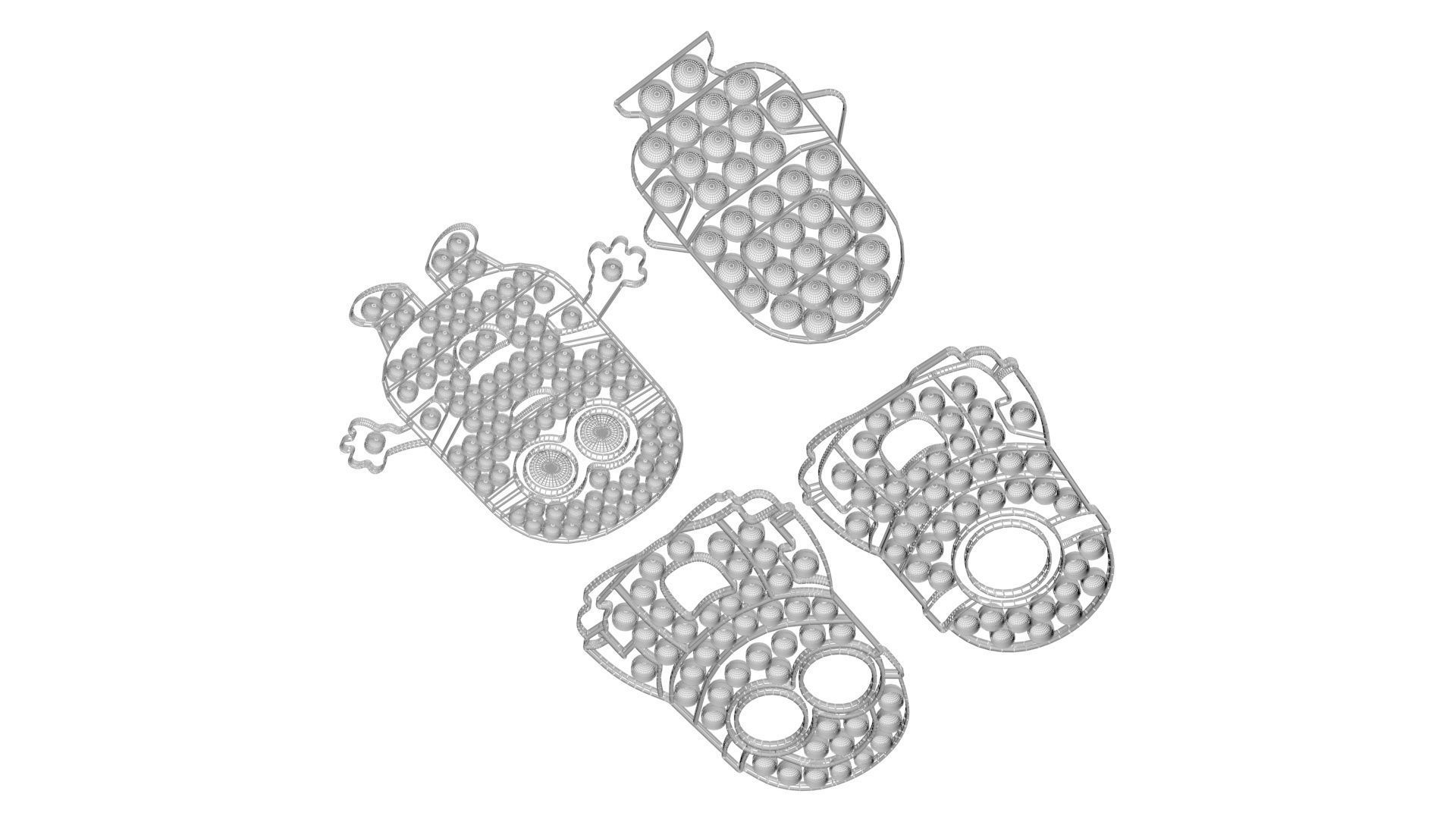 Minion Pop It Fidget Toys Set 3D model_16