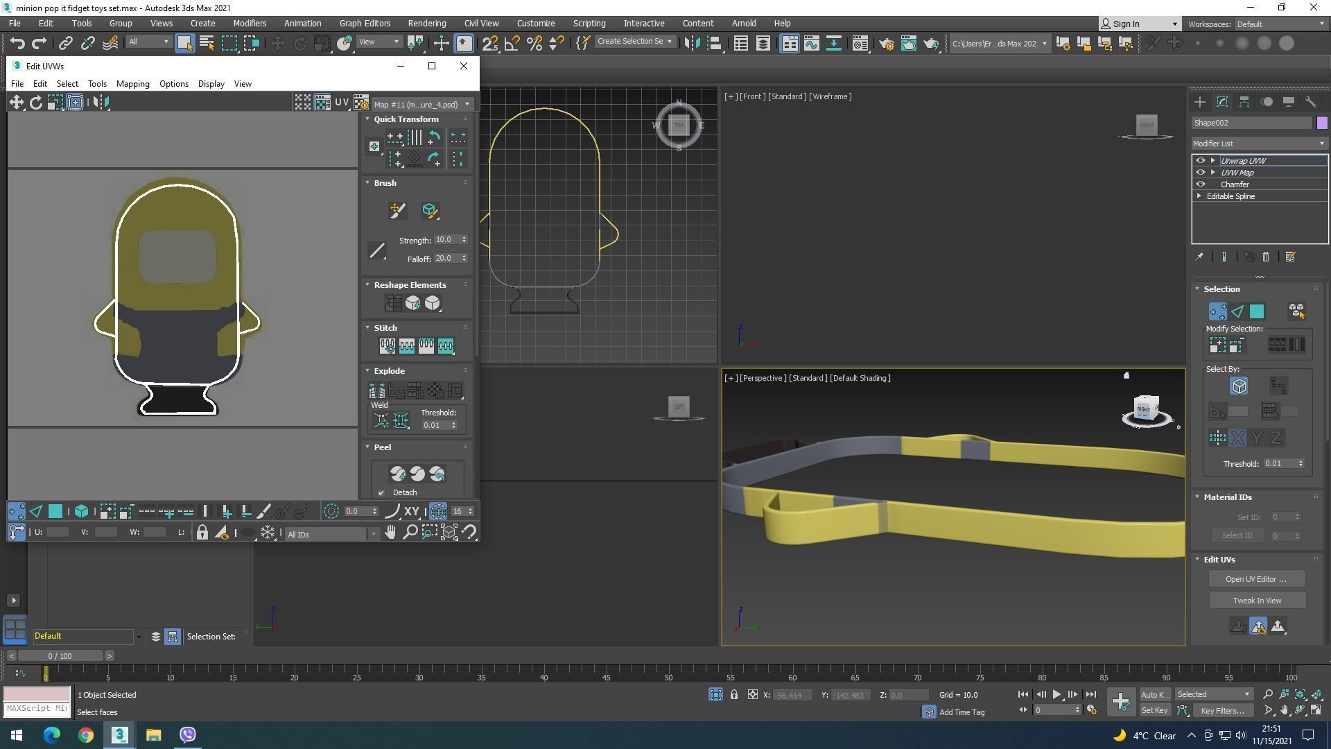Minion Pop It Fidget Toys Set 3D model_21