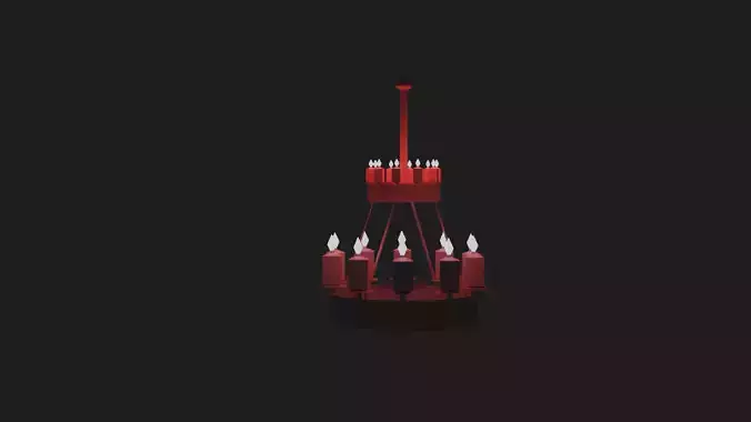 Chandelier with candles Free 3D model