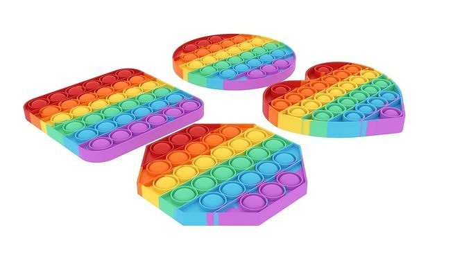 Pop It Fidget Toys Set 3D model