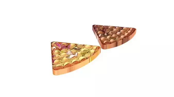 Pizza Pop It Fidget Toys Set 3D model