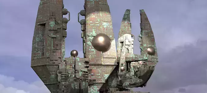 Wraith Alien Architecture Kit bash 2 3D model