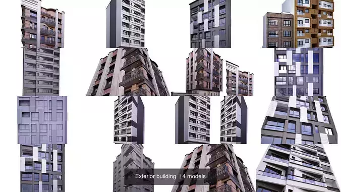 Exterior building  3D Model Collection