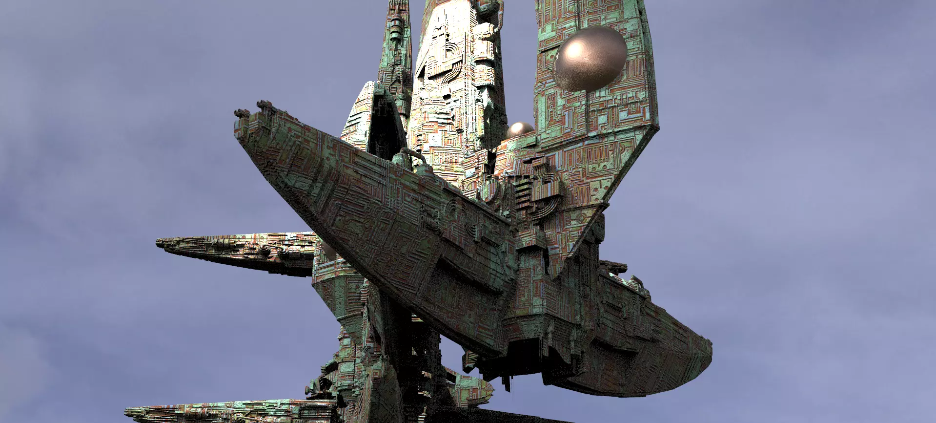 Wraith Alien Relay Station Kit bash  3D model_0