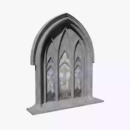 Gothic Window Low-poly 3D model