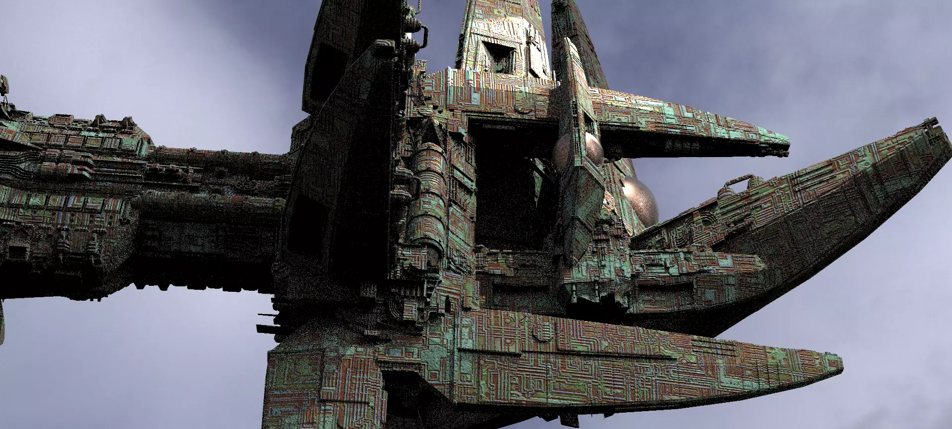 Wraith Alien Architecture Kit bash Extended 3D model