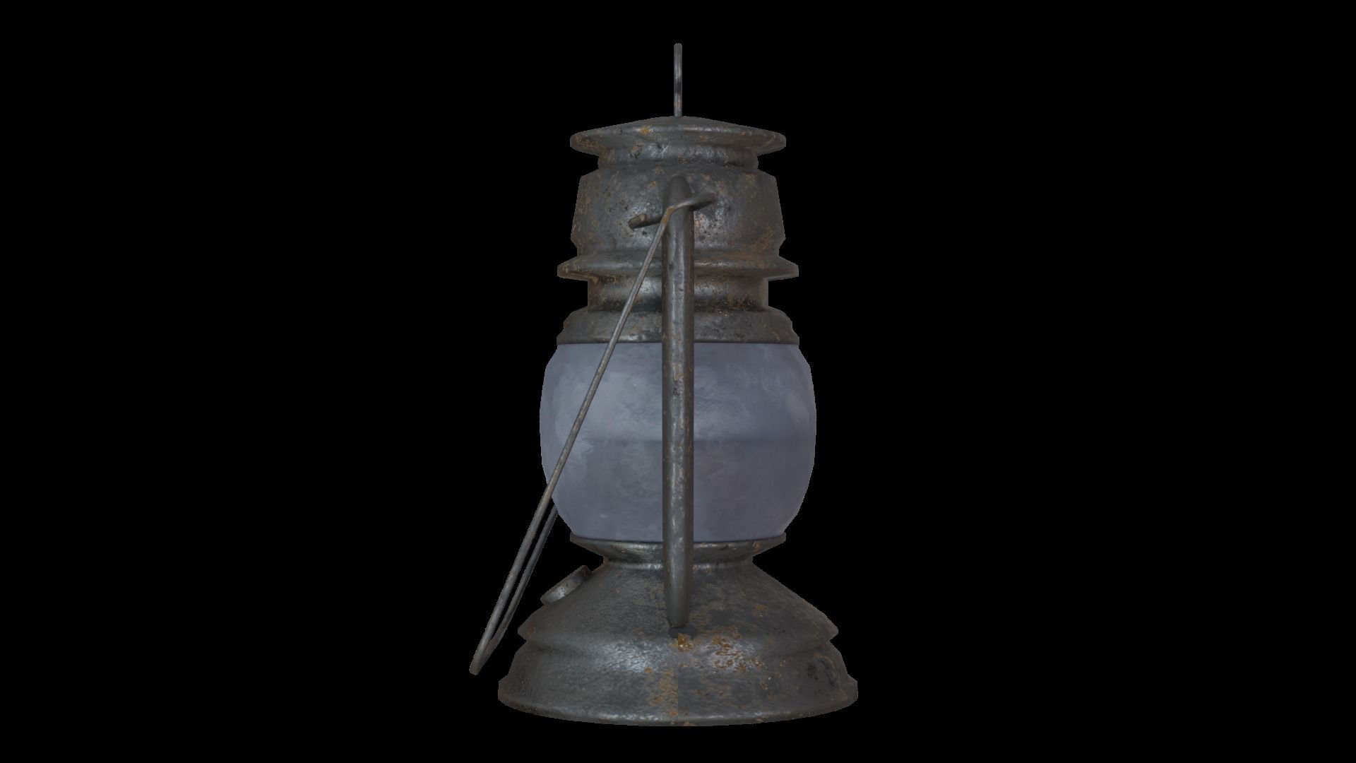 Old Lantern Low-poly 3D model_5