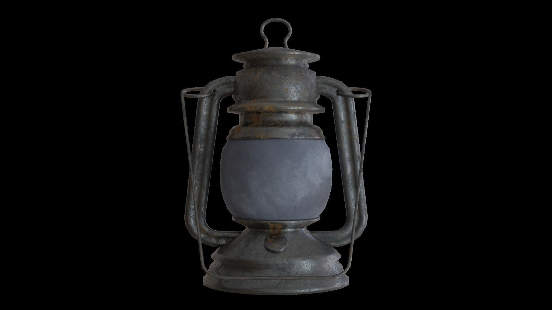 Old Lantern Low-poly 3D model_3