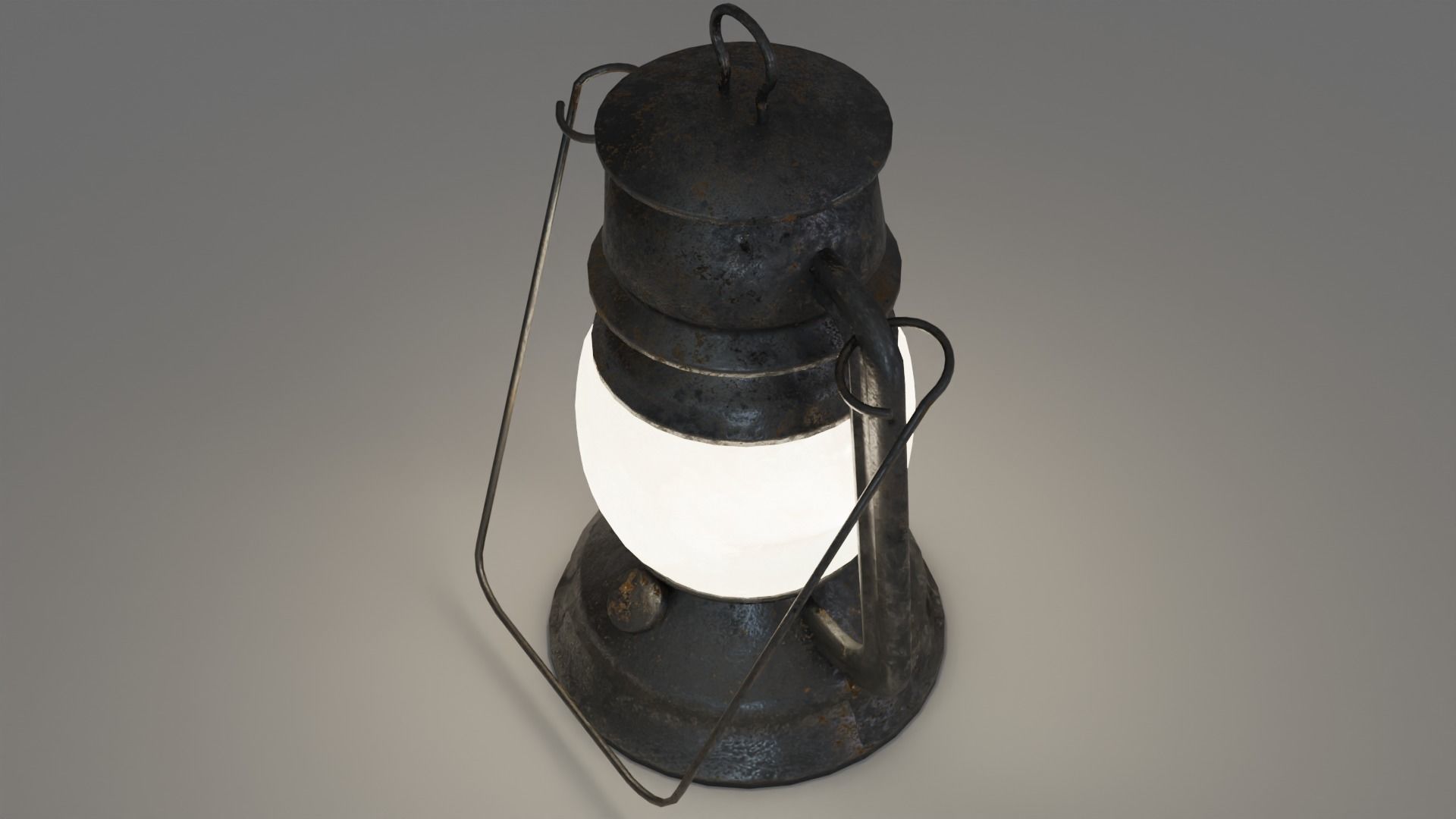 Old Lantern Low-poly 3D model_2