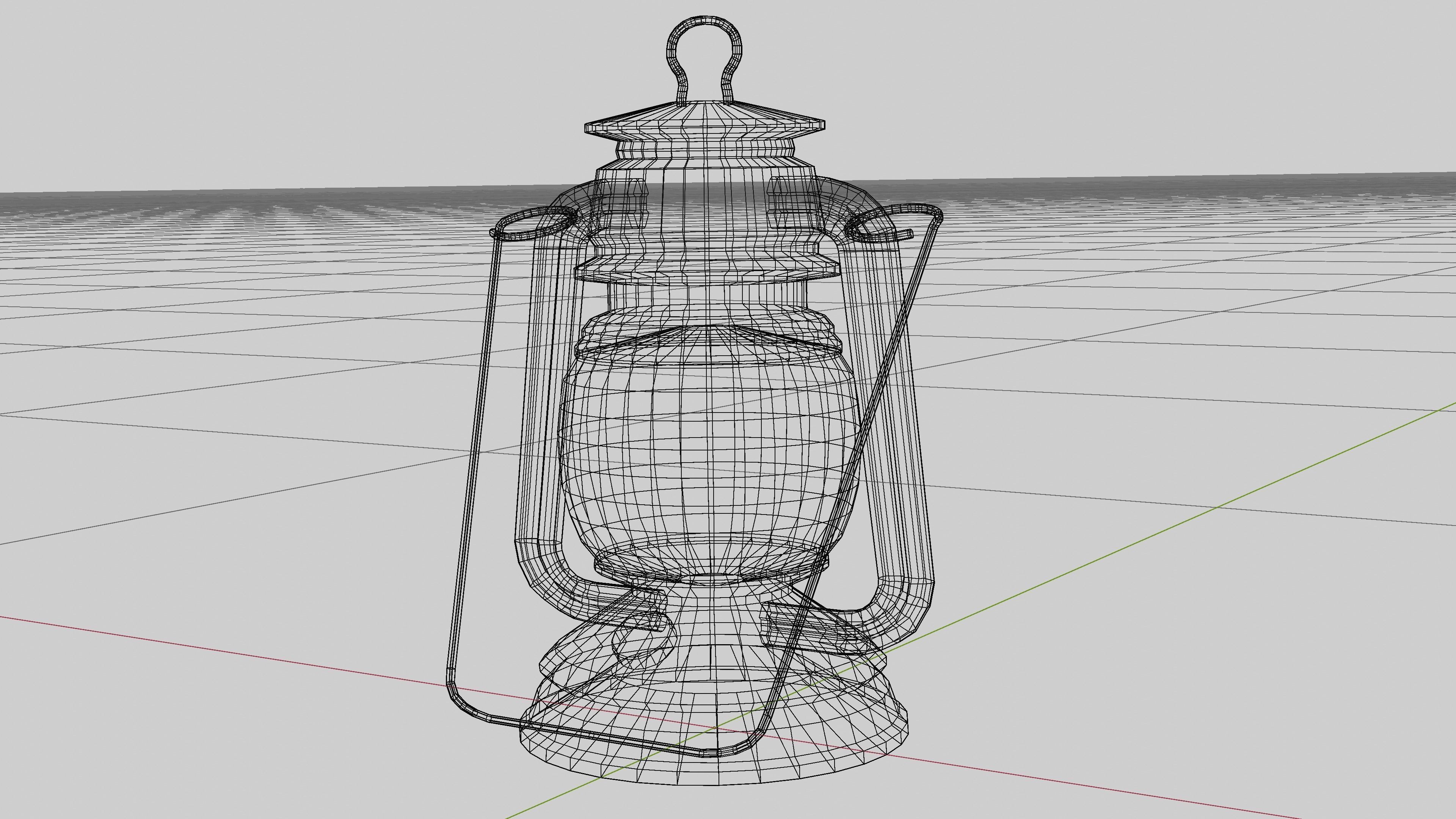 Old Lantern Low-poly 3D model_7