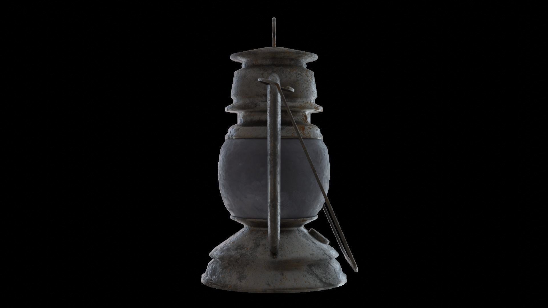 Old Lantern Low-poly 3D model_6