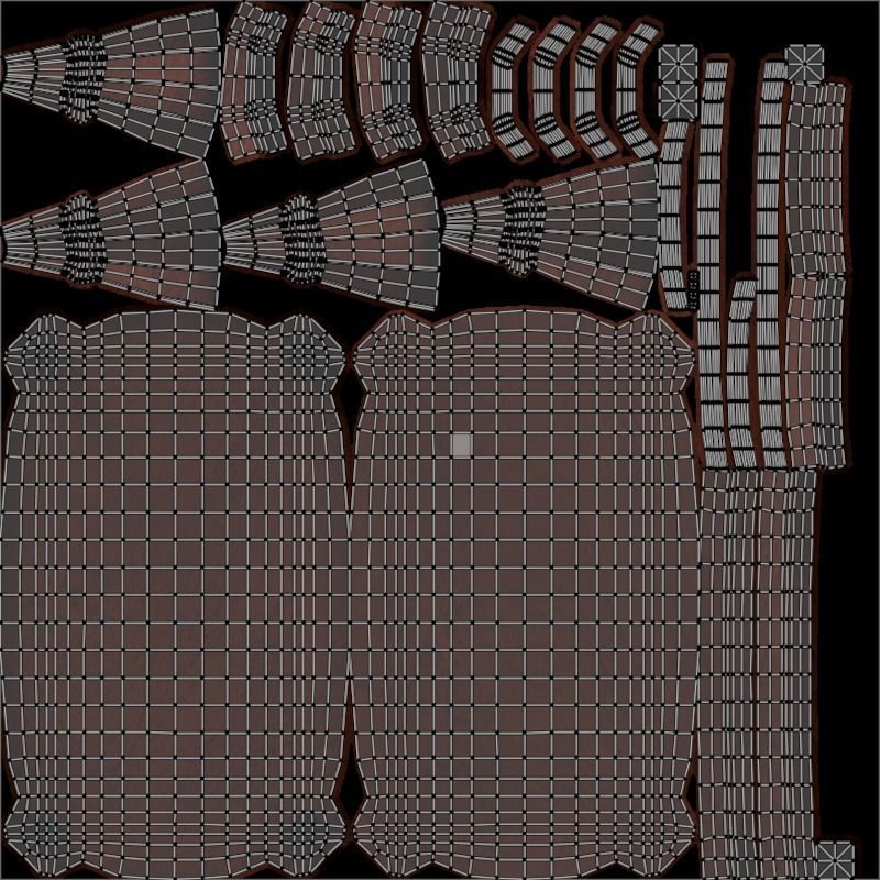 Antique Table Low-poly 3D model_8