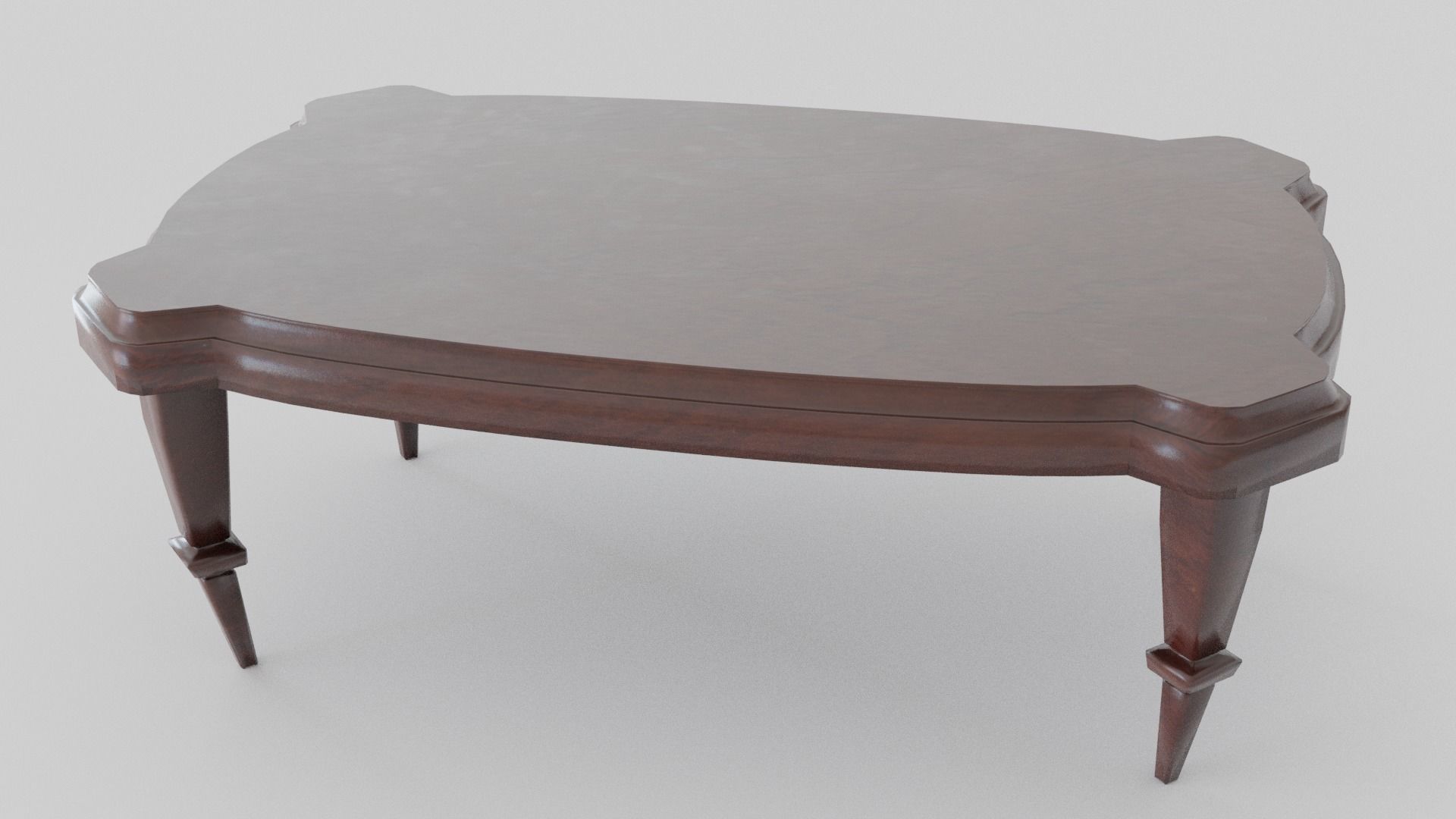 Antique Table Low-poly 3D model_1