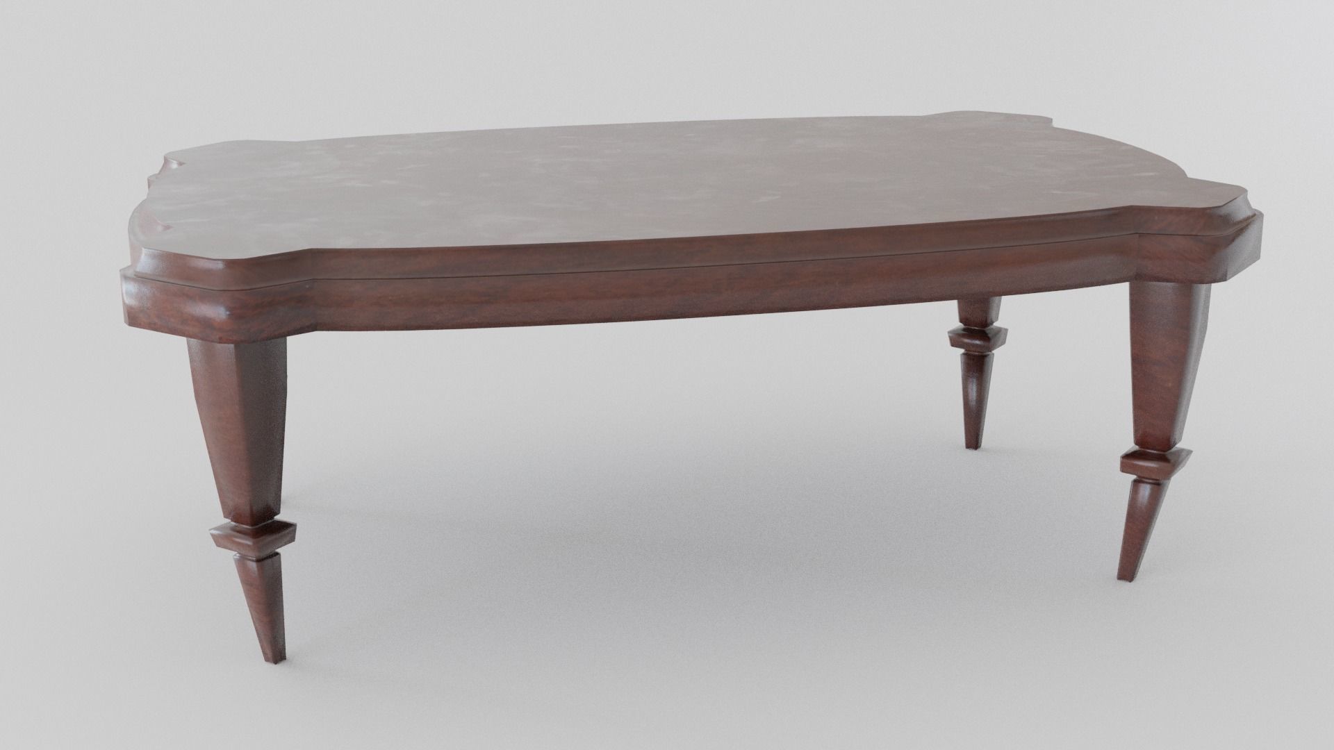 Antique Table Low-poly 3D model_2