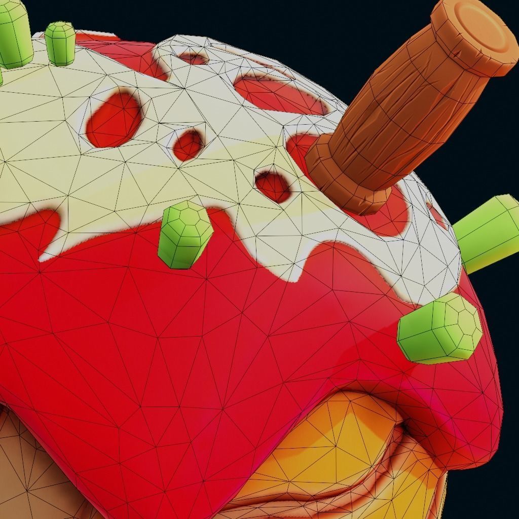 stylized earth cartoon 3d model Low-poly 3D model_29