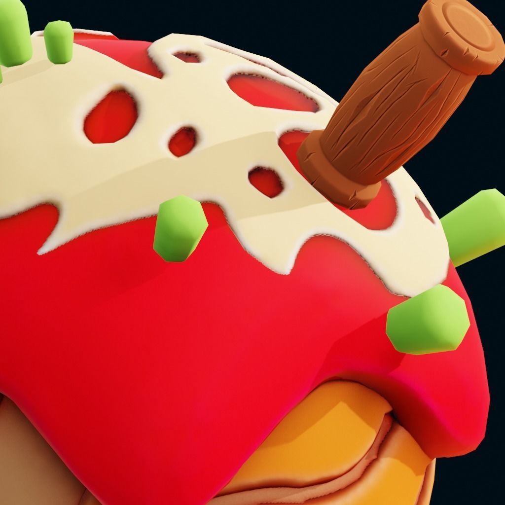 stylized earth cartoon 3d model Low-poly 3D model_21