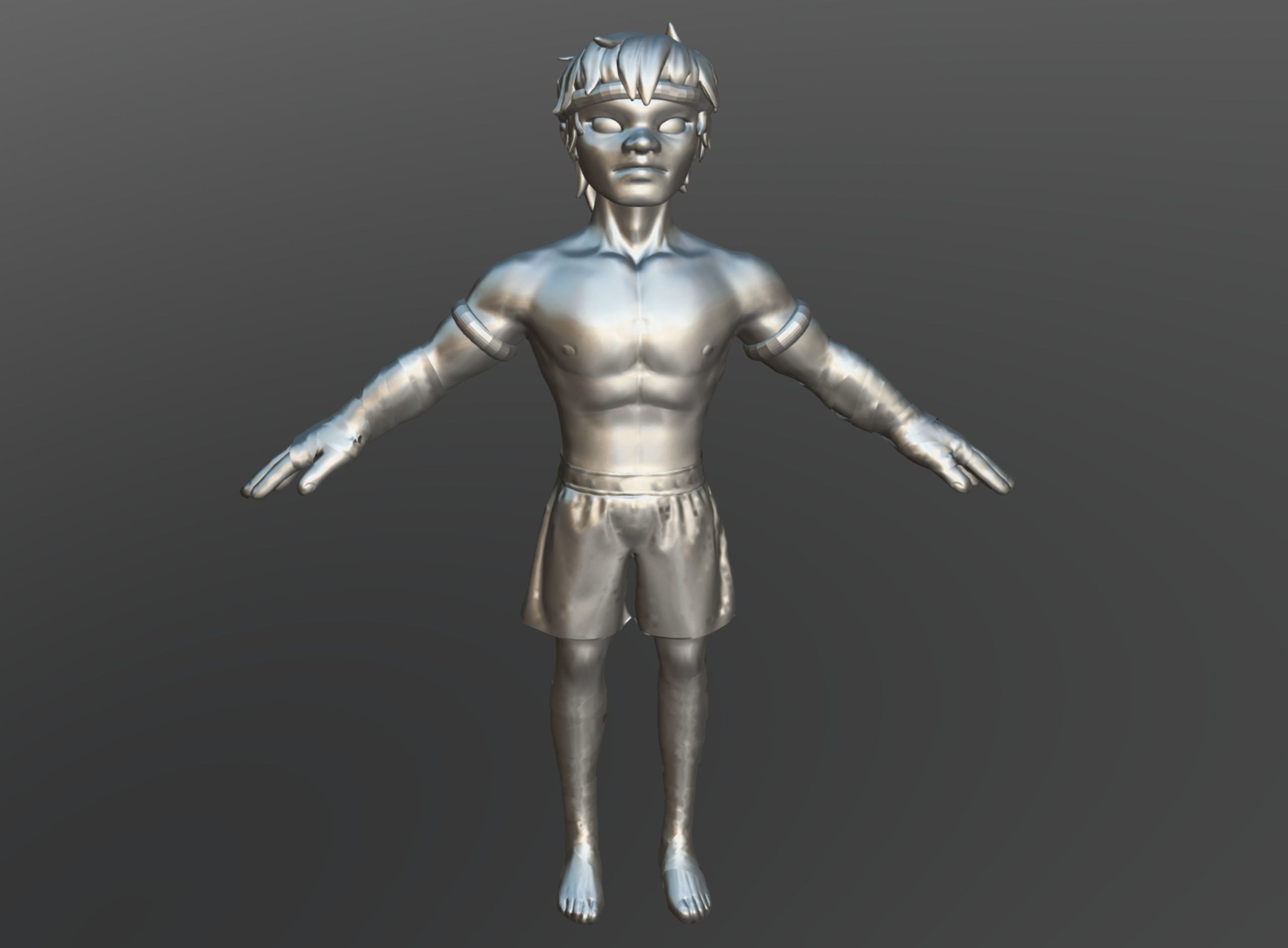 Muay Thai Fighter 3D model_9