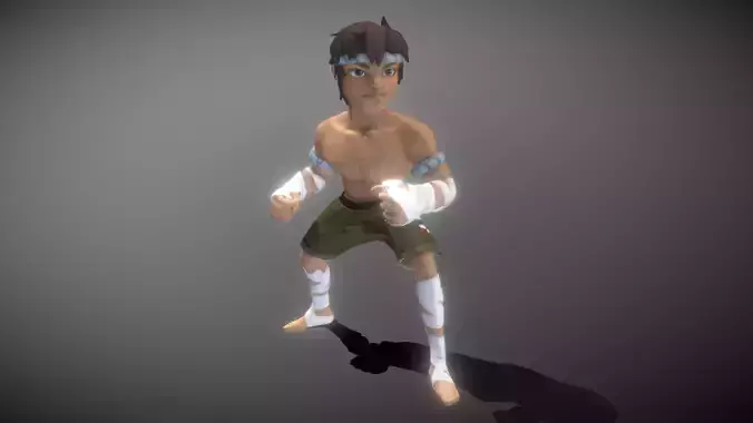 Muay Thai Fighter 3D model