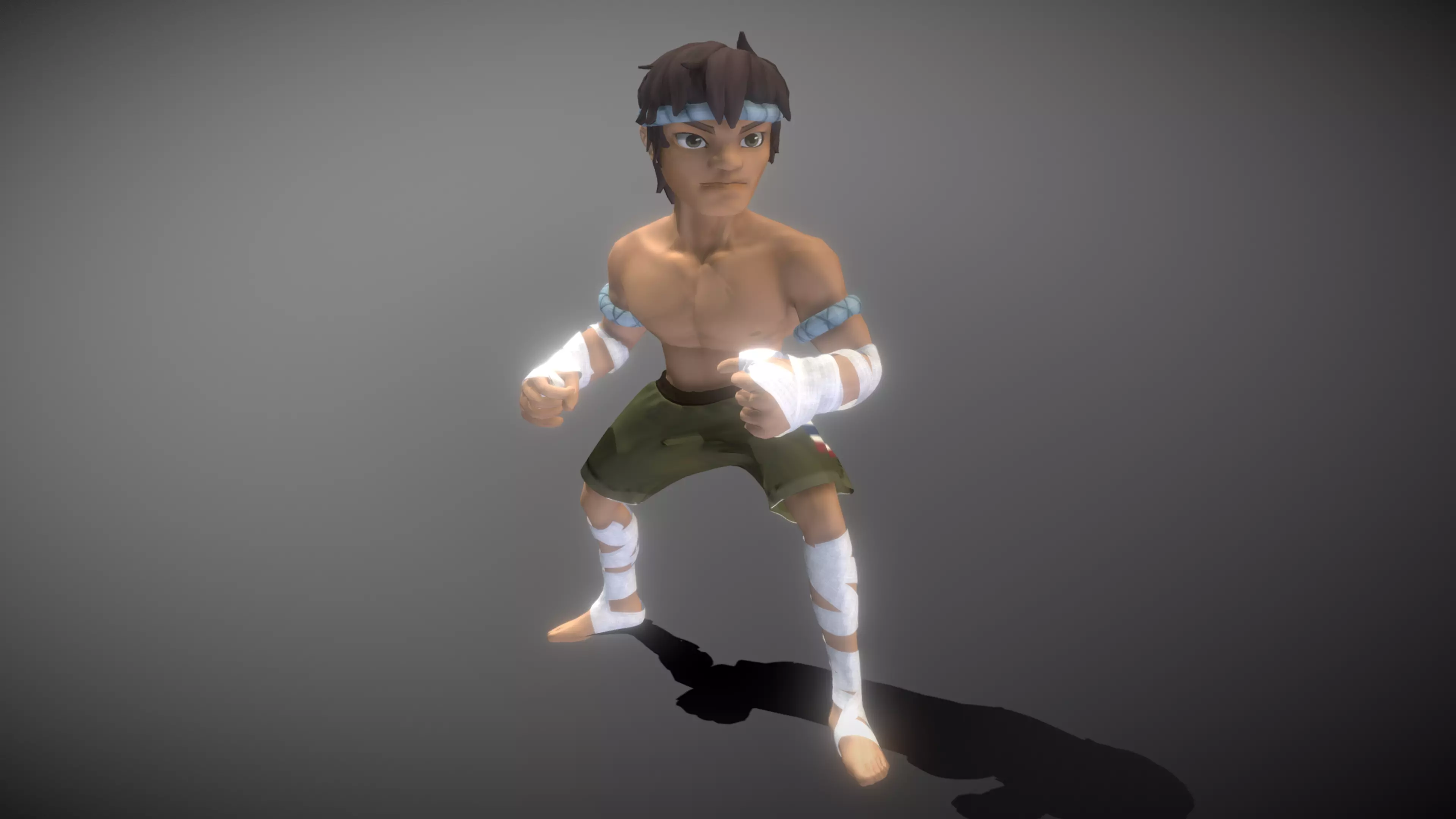 Muay Thai Fighter 3D model_0