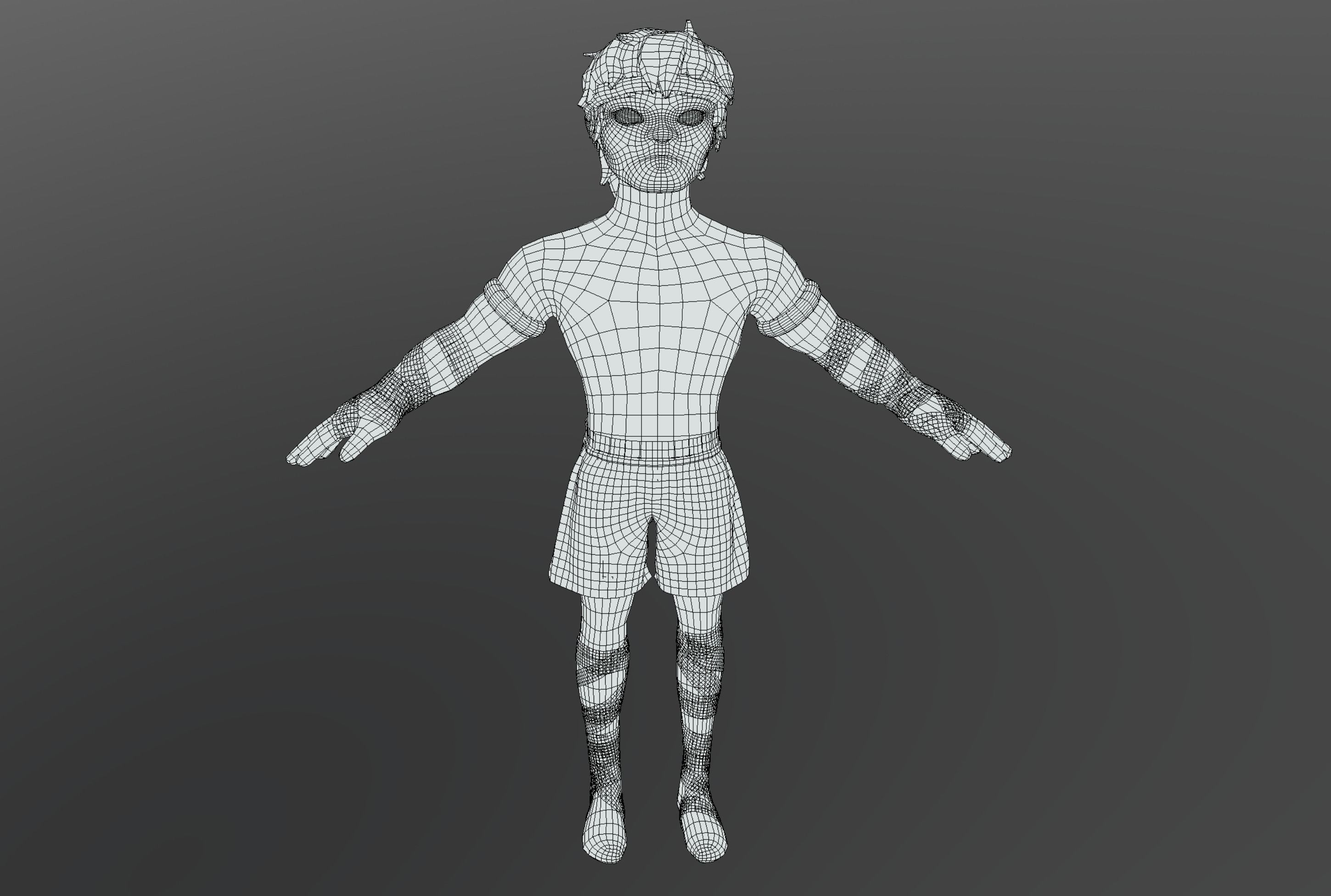 Muay Thai Fighter 3D model_8