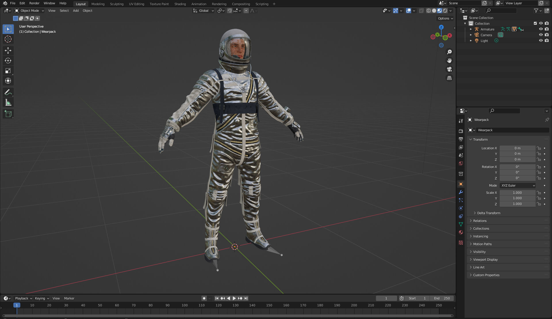 CS04 Space Suit LITE VERSION Low-poly 3D model_17