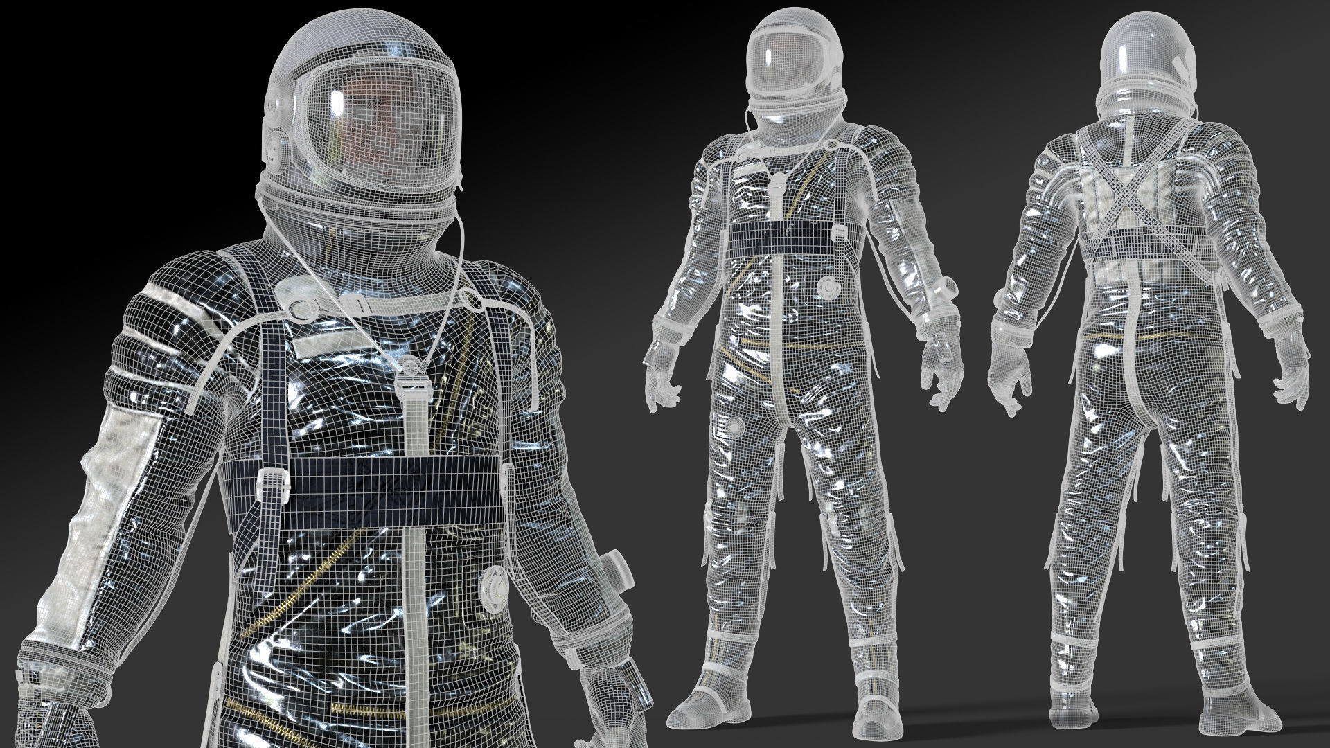 CS04 Space Suit LITE VERSION Low-poly 3D model_4