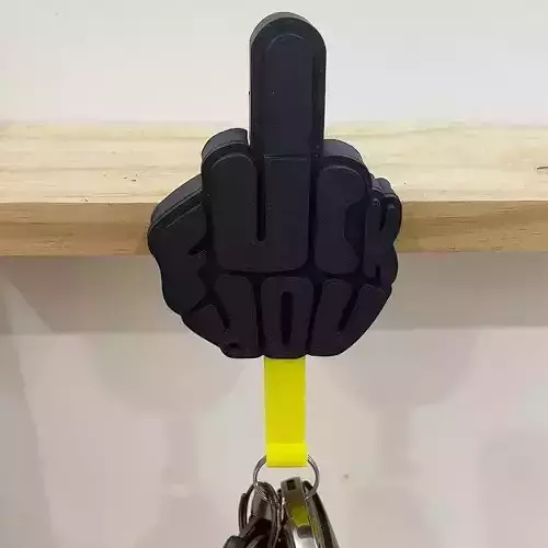 MIDDLE FINGER KEYHOLDER 3D print model