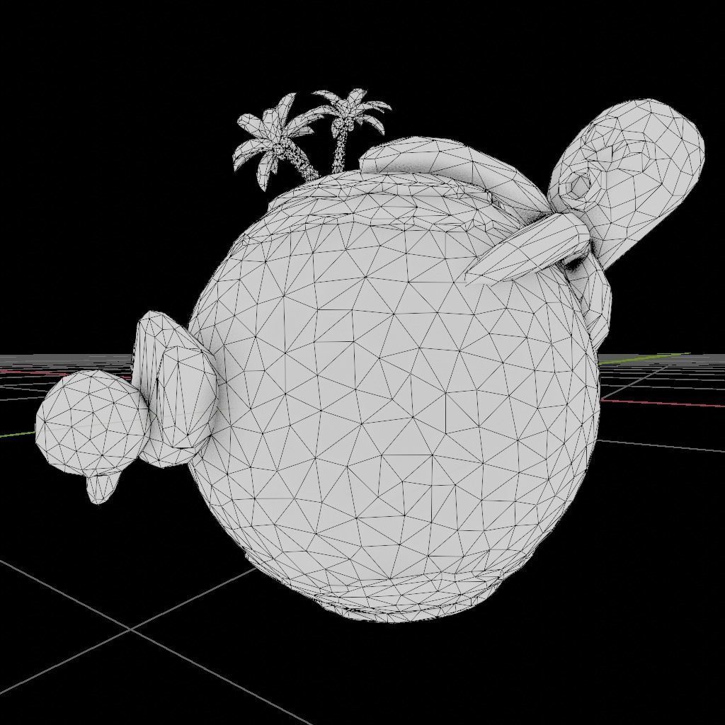 stylized cartoon  beach planet 3d model Low-poly 3D model_4