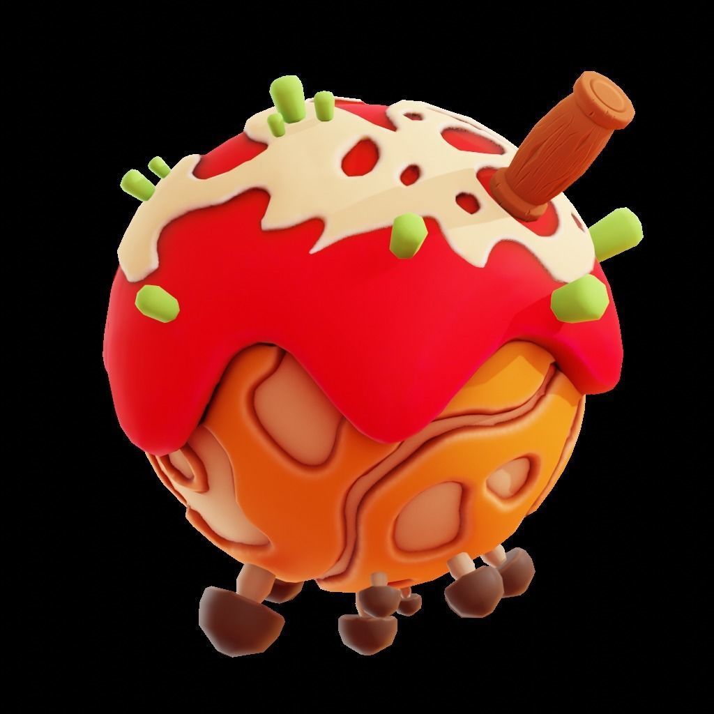 3D model stylized cartoon cookie planet 3d model VR / AR / low-poly ...