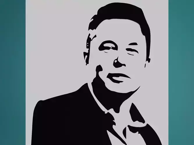 ELON MUSK STANCIL FACE WALL ART - FACEPOP