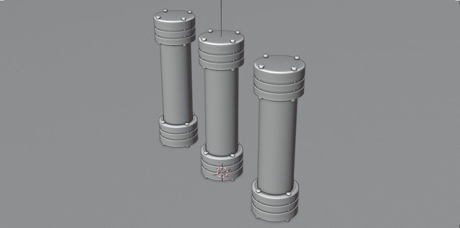 scientific capsule Low-poly 3D model_6