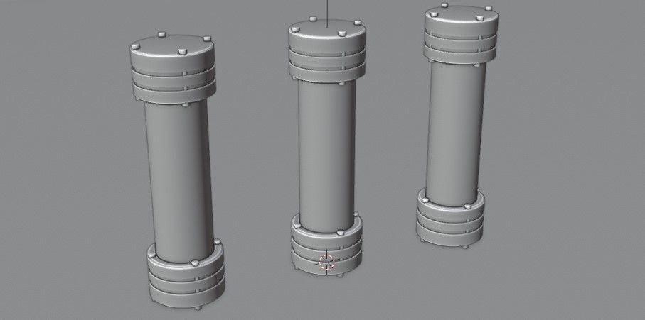 scientific capsule Low-poly 3D model_5