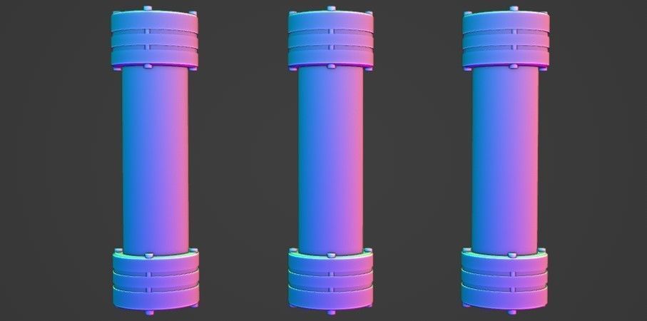 scientific capsule Low-poly 3D model_10