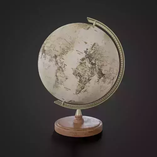 Globe 3D model world Free 3D model