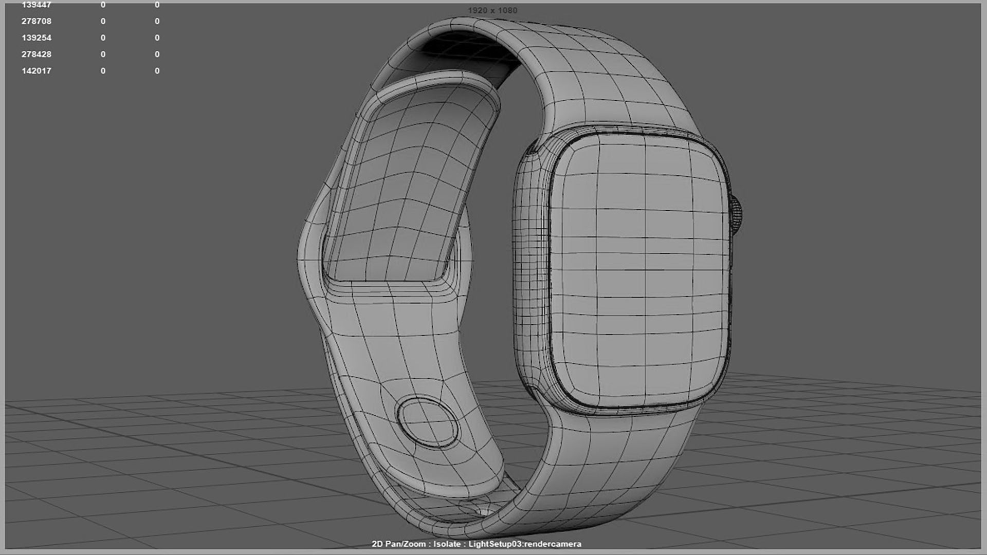 Apple Watch Low-poly 3D model_7