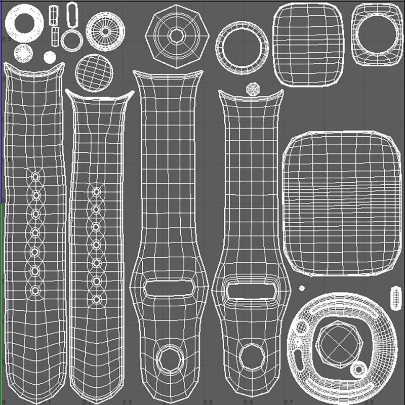 Apple Watch Low-poly 3D model_6