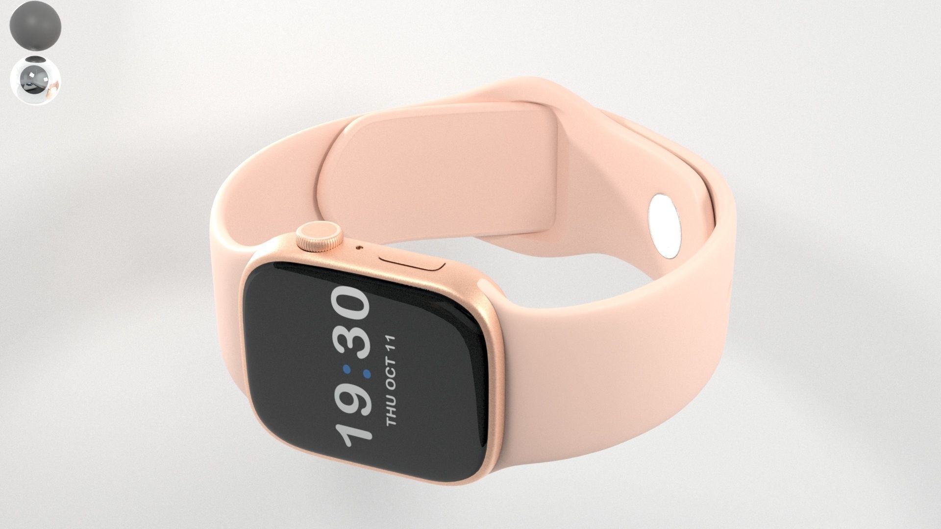 Apple Watch Low-poly 3D model_3