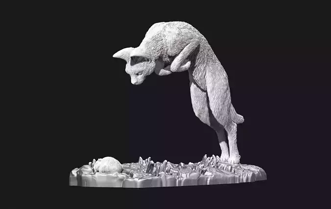 Hunting Serval 3D print model
